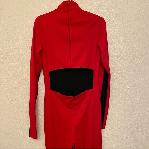 Weissman Elite Dance Costume unitard jumpsuit Black red Destinations MT11202 MC - Picture 4 of 12